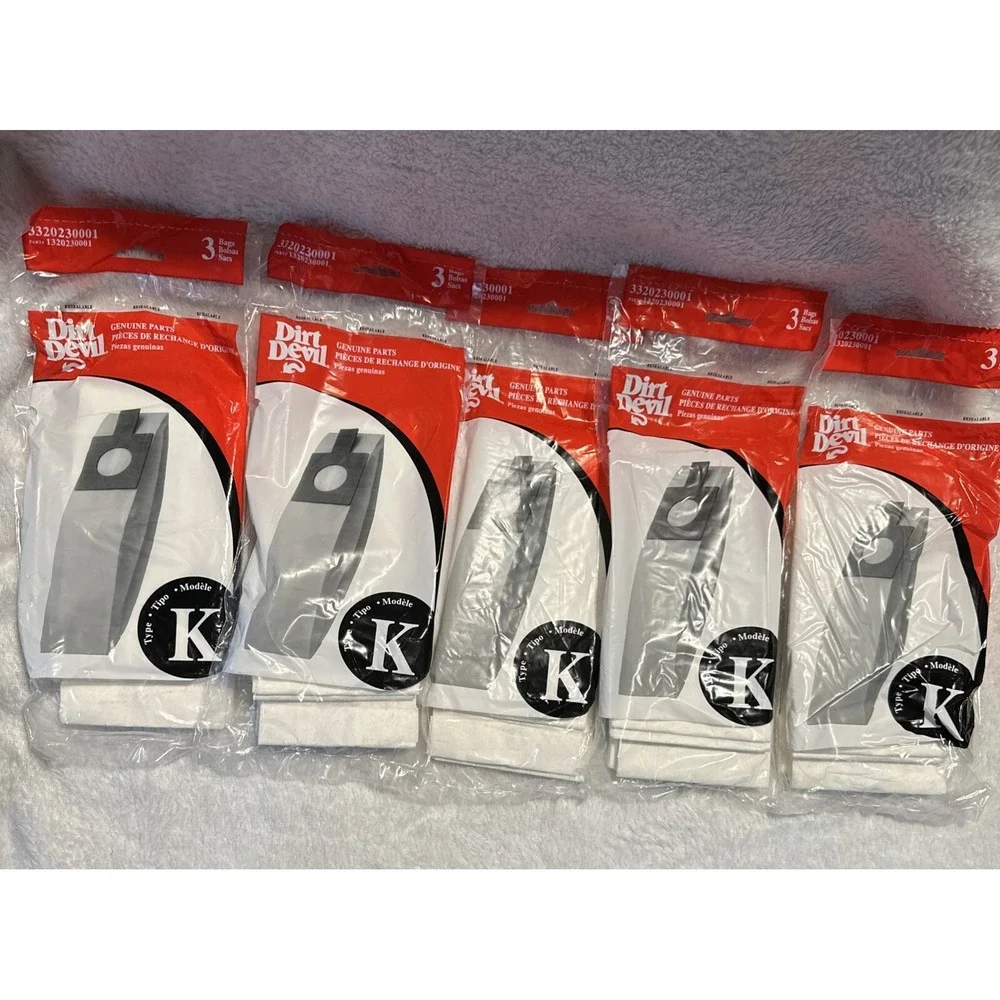 21 BAGS Genuine Parts Dirt Devil TYPE K Upright Stick Vacuum Bags 3320230001‎